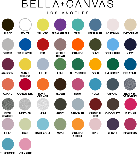 Anvil 980 Color Chart